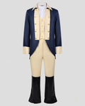 Men's colonial costume with navy tailcoat, cream vest and cream pants - view 4