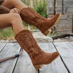 Luella Contrast Embroidered Western Boots - view 3