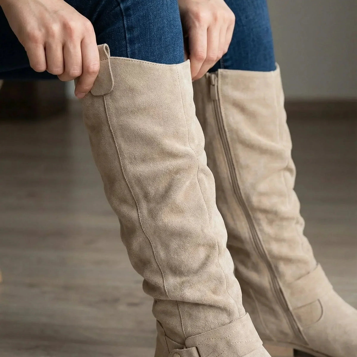 Lyanna Ankle Strap Slouch Knee High Boot - view 7