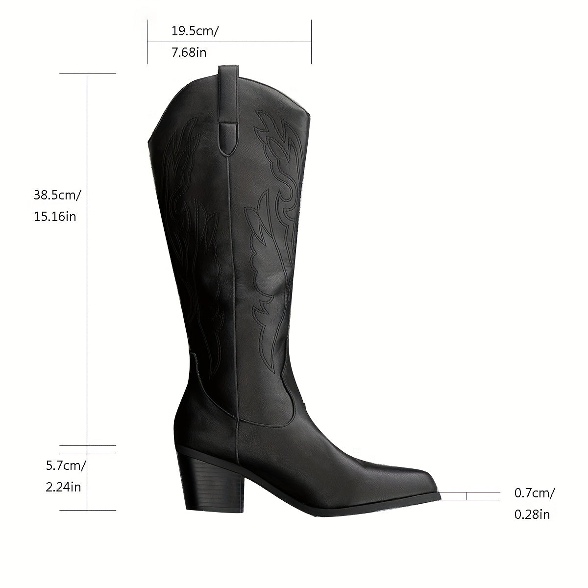 Malina Tonal Stitch Western Boots - view 9