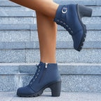 Margeaux Lace-Up Ankle Boots with Lugged Sole - view 10
