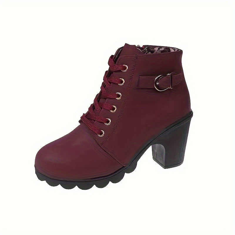 Margeaux Lace-Up Ankle Boots with Lugged Sole - view 5