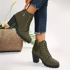 Margeaux Lace-Up Ankle Boots with Lugged Sole - view 7