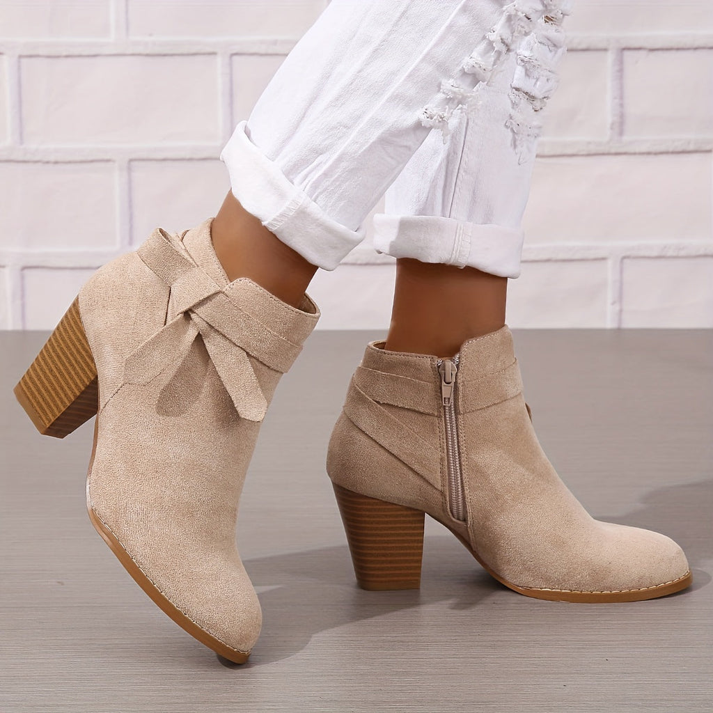 Marlowe Bow Detail Block Heel Chelsea Boots - view 11