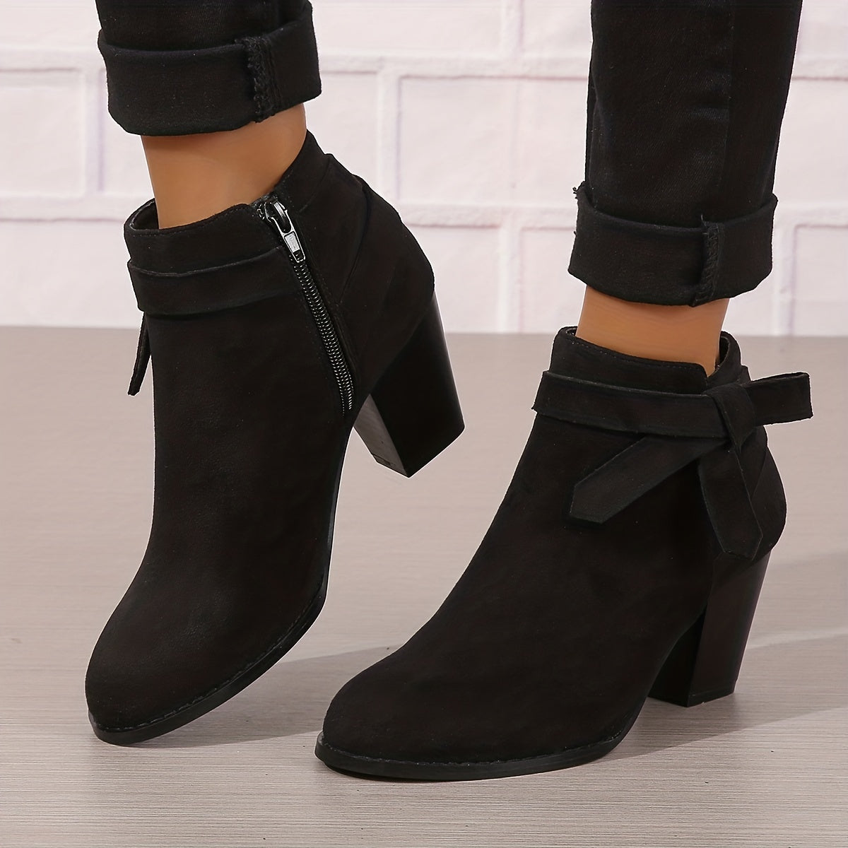 Marlowe Bow Detail Block Heel Chelsea Boots - view 2
