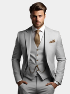 Men's blazer and tailored trousers set in a slim structured fit