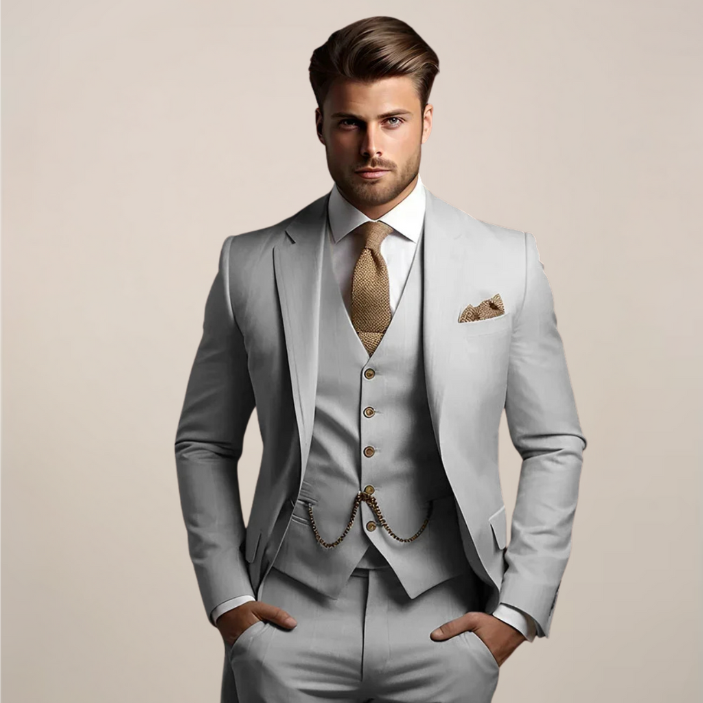 Men's blazer and tailored trousers set in a slim structured fit - view 2