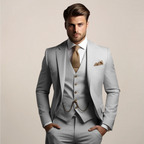 Men's blazer and tailored trousers set in a slim structured fit - view 2