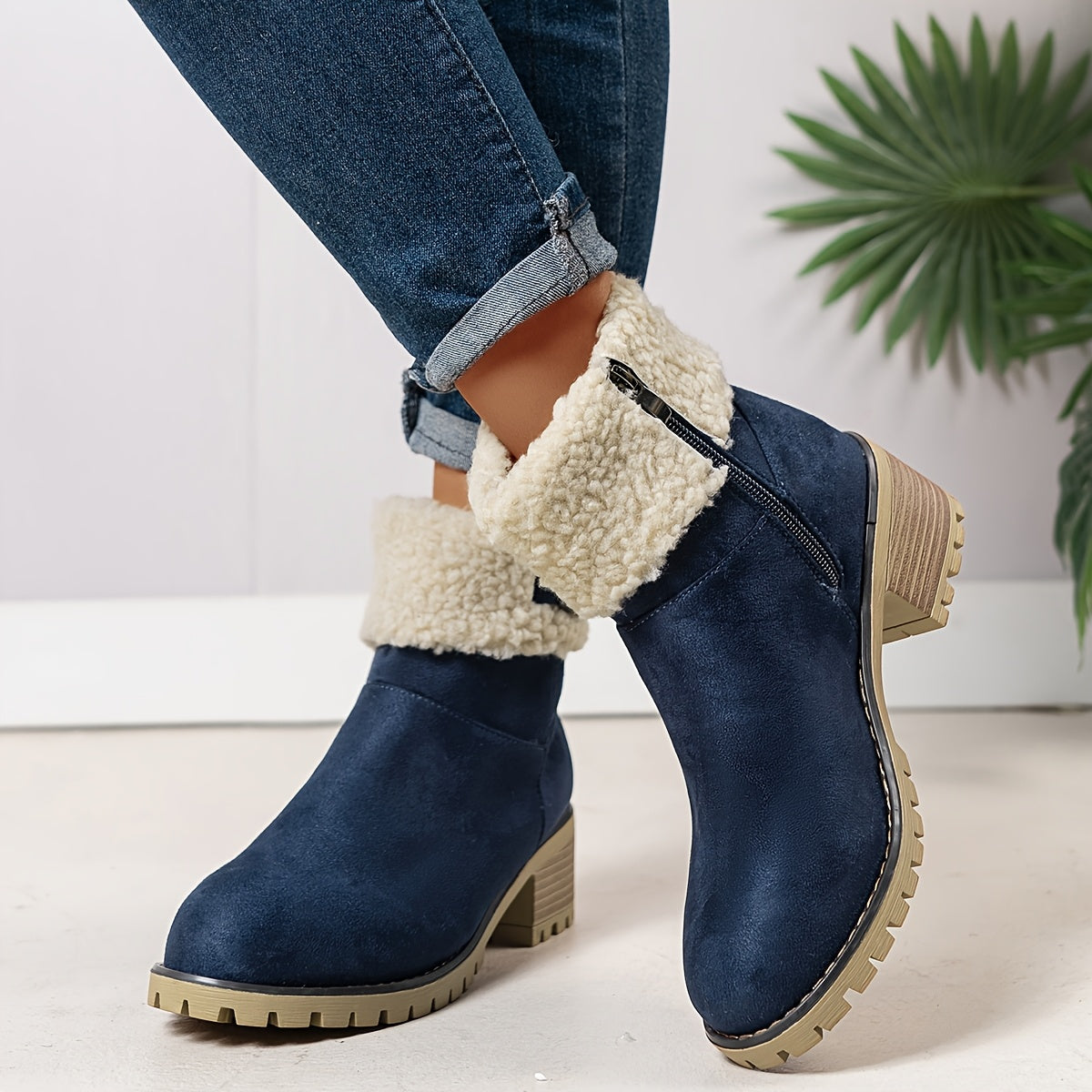 Nadia | Warm Lined Zip-Up Ankle Boots