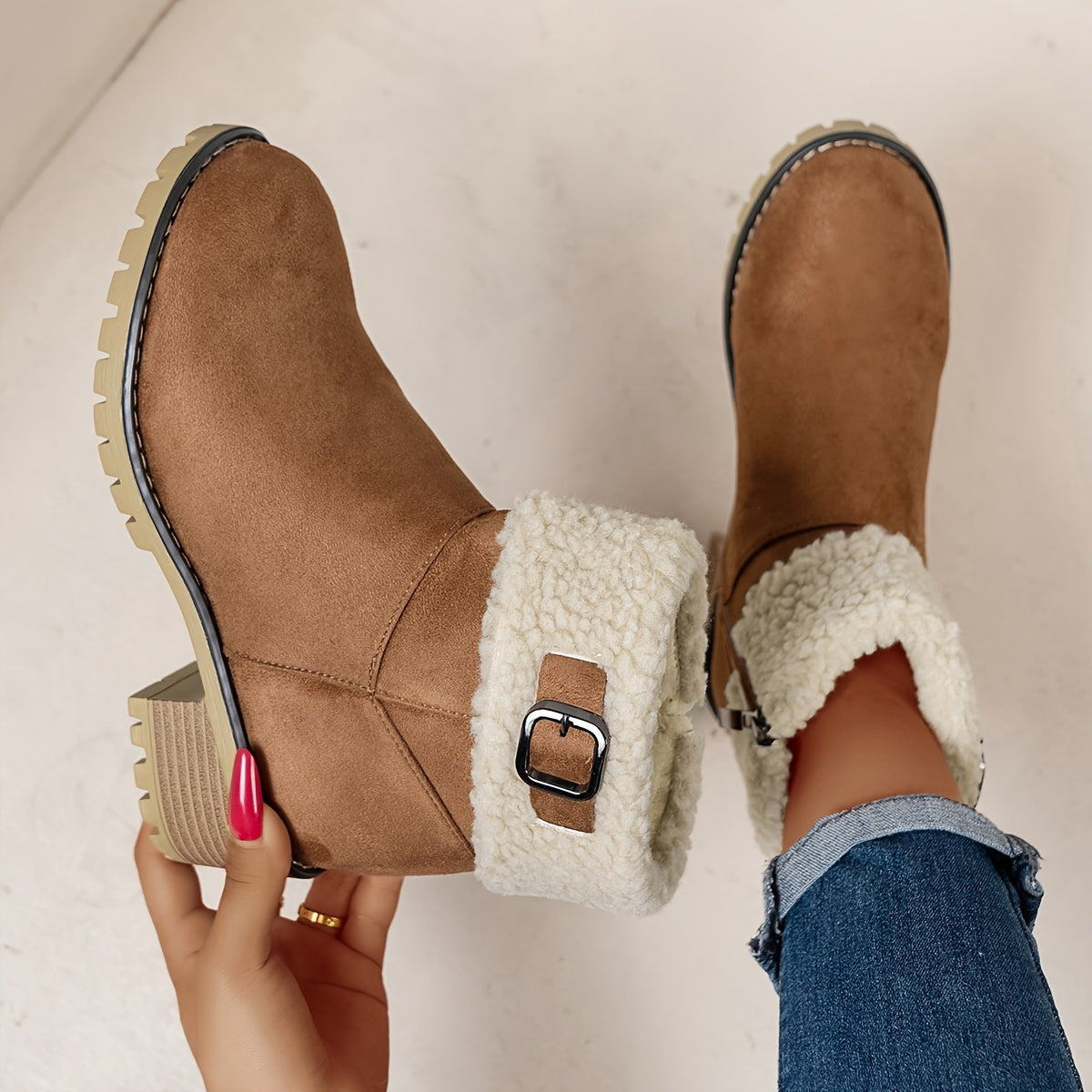 Nadia | Warm Lined Zip-Up Ankle Boots