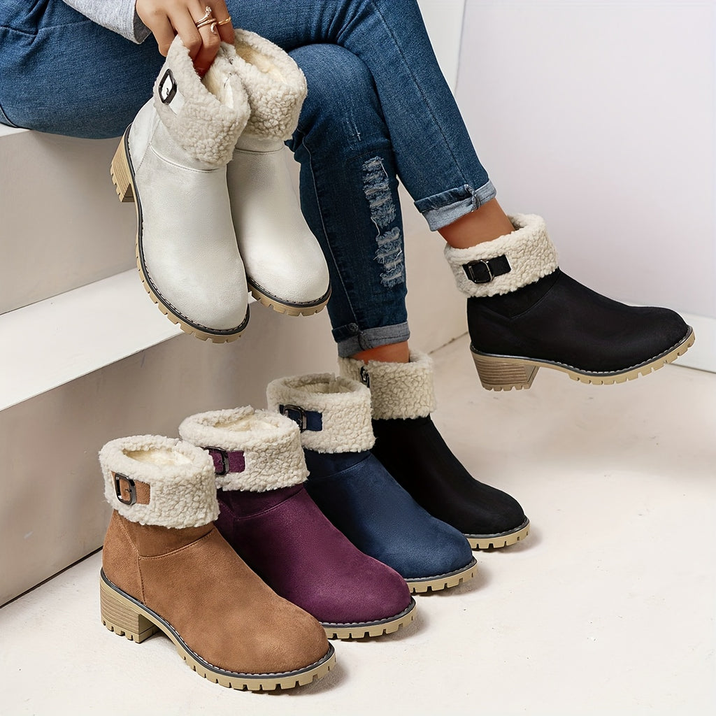 Nadia | Warm Lined Zip-Up Ankle Boots