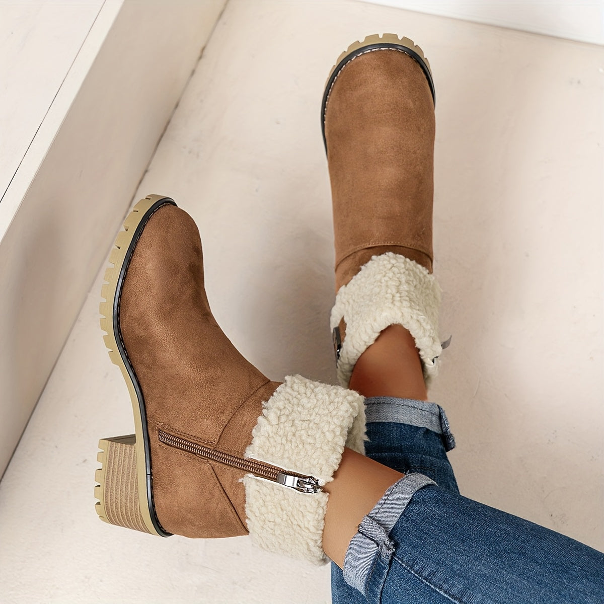 Nadia | Warm Lined Zip-Up Ankle Boots