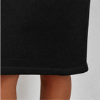 Balloon sleeve sweater top and matching pencil midi skirt worn on a city street - view 9