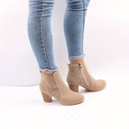 Odette Suede Ankle Boots with Round Toe - view 6