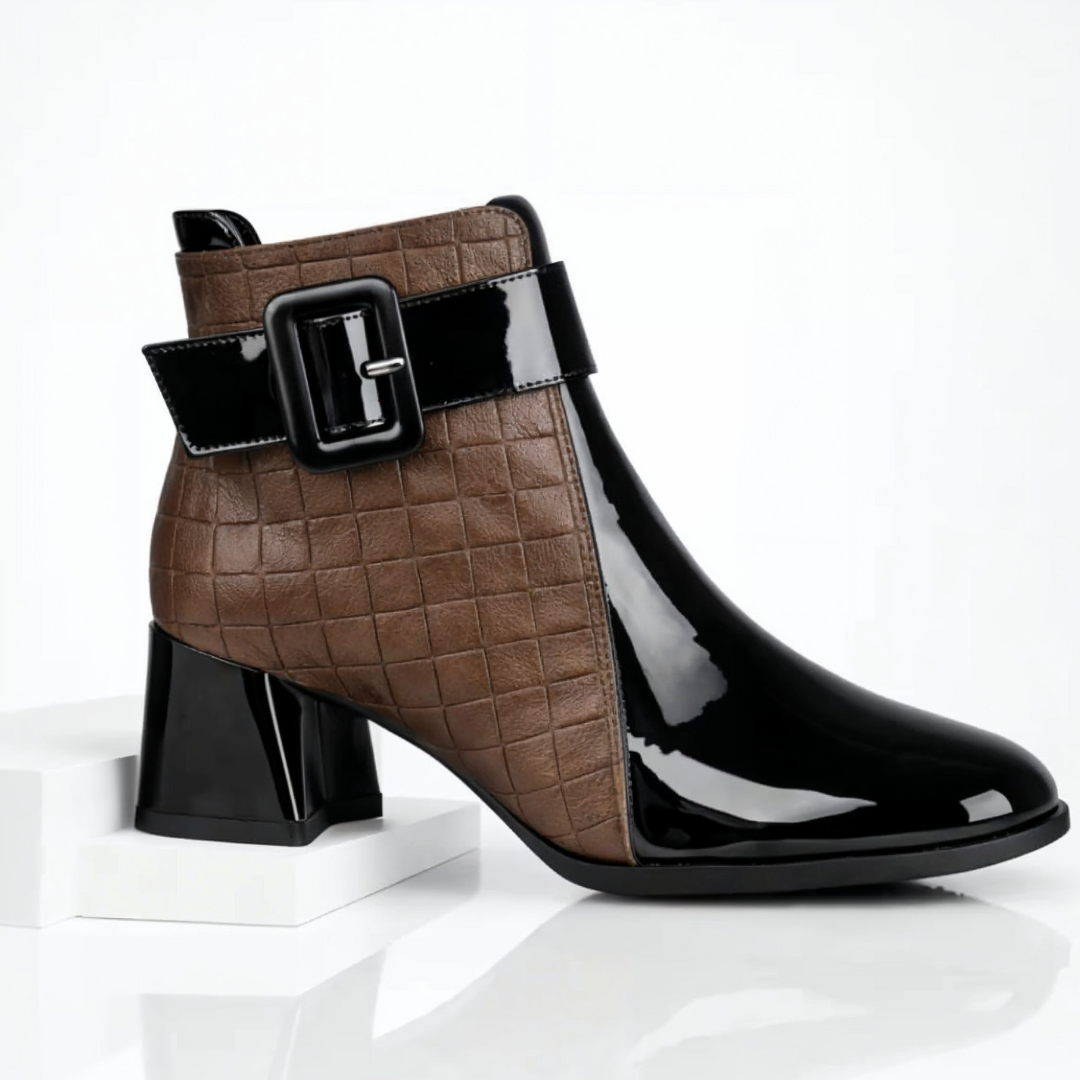 Odile quilted panel buckle ankle boots - view 10