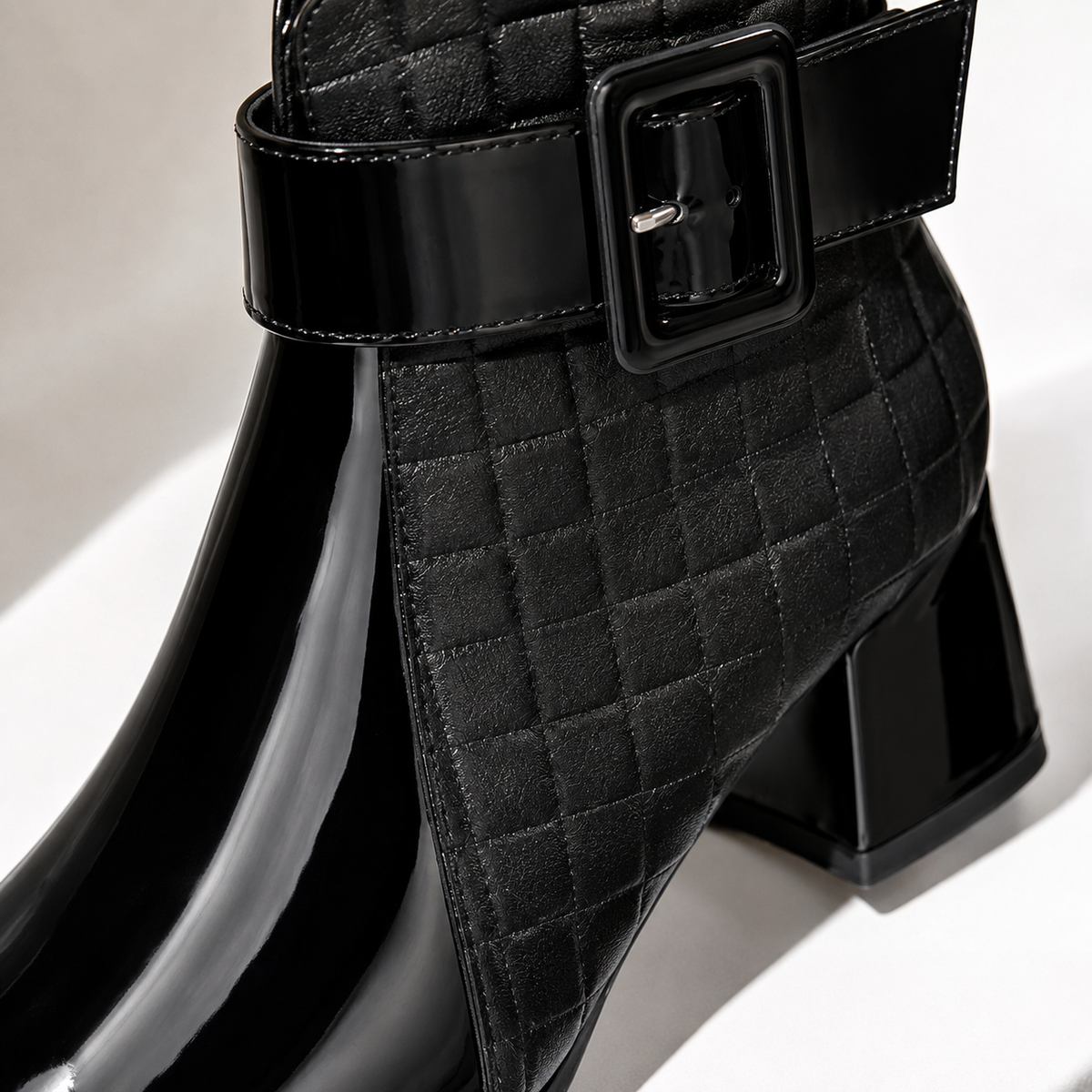 Odile quilted panel buckle ankle boots - view 11
