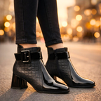 Odile quilted panel buckle ankle boots - view 2