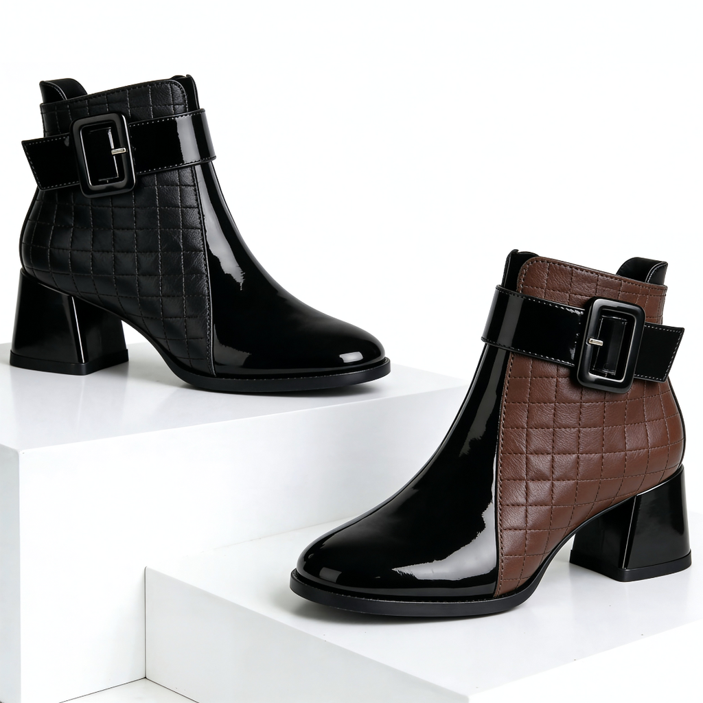 Odile quilted panel buckle ankle boots - view 7