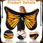 Butterfly and catcher couples Halloween costume with monarch wing cape, khaki vest, bucket hat and net - view 5