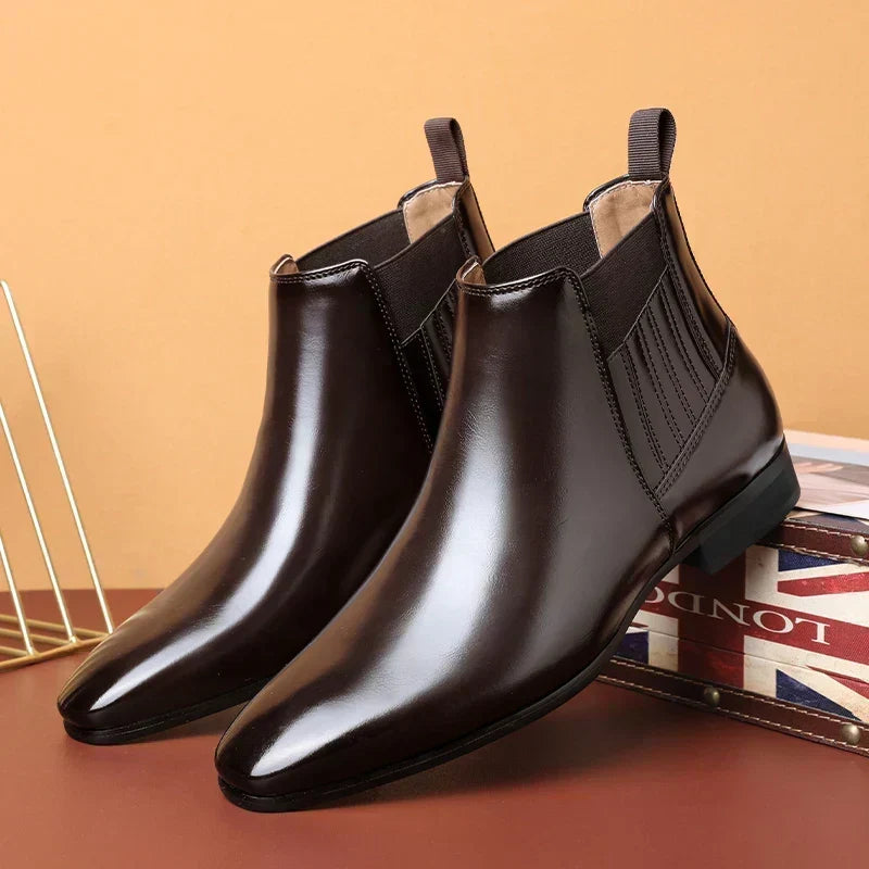 Sloane Pointed Toe Chelsea Ankle Boots - front view