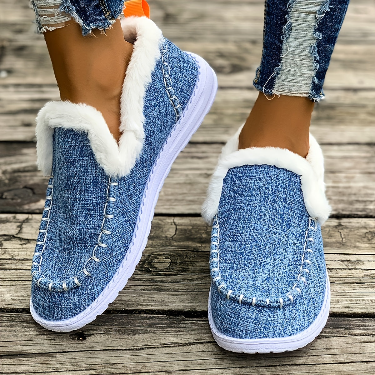 Solene | Fleece Lined Slip-On Winter Sneakers
