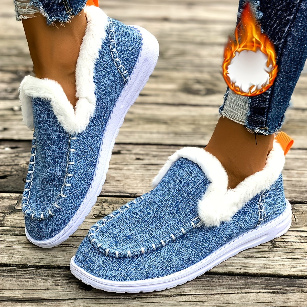 Solene | Fleece Lined Slip-On Winter Sneakers