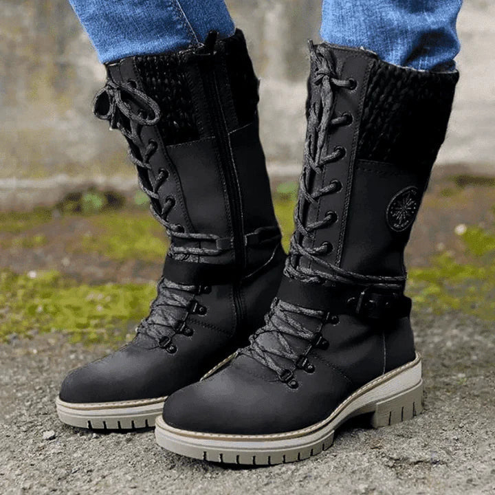 Tahlia | Waterproof Tall Boots with Round Toe