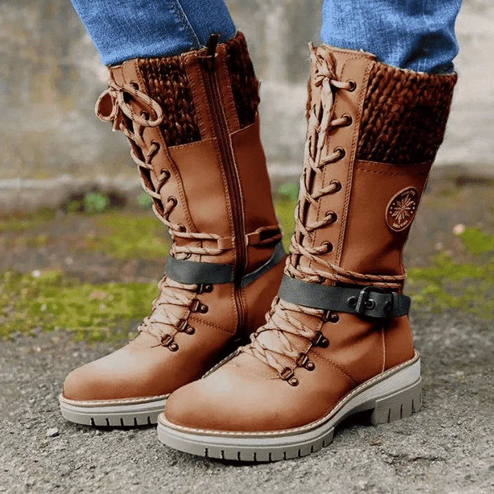 Tahlia | Waterproof Tall Boots with Round Toe