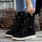 Talia | Lined Lace-Up Winter Boots with Plush Collar