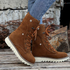 Talia | Lined Lace-Up Winter Boots with Plush Collar