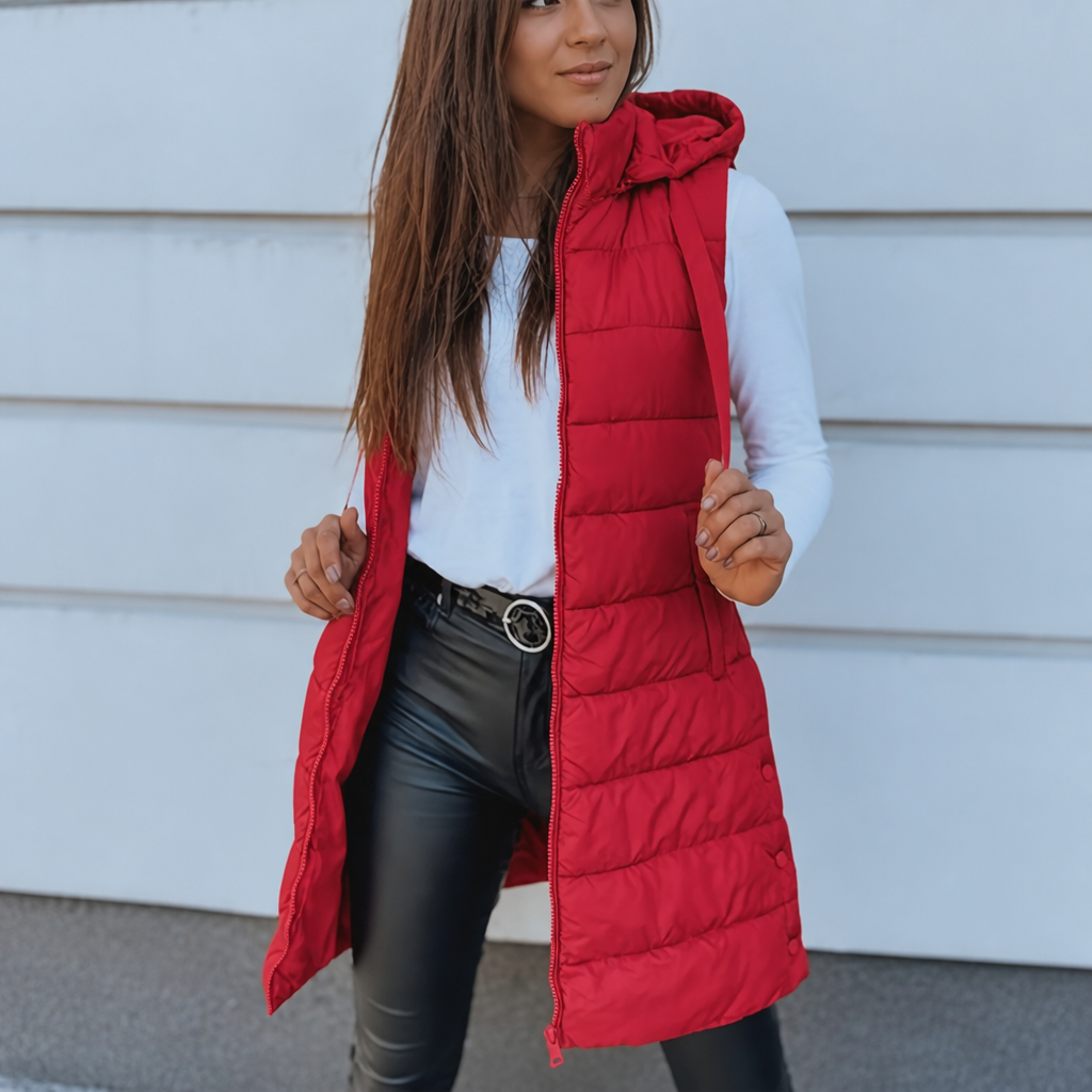 Cosima | Longline Zip Up Puffer Vest
