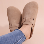 Buckle clog slippers for women with closed round toe and cushioned sole - view 10