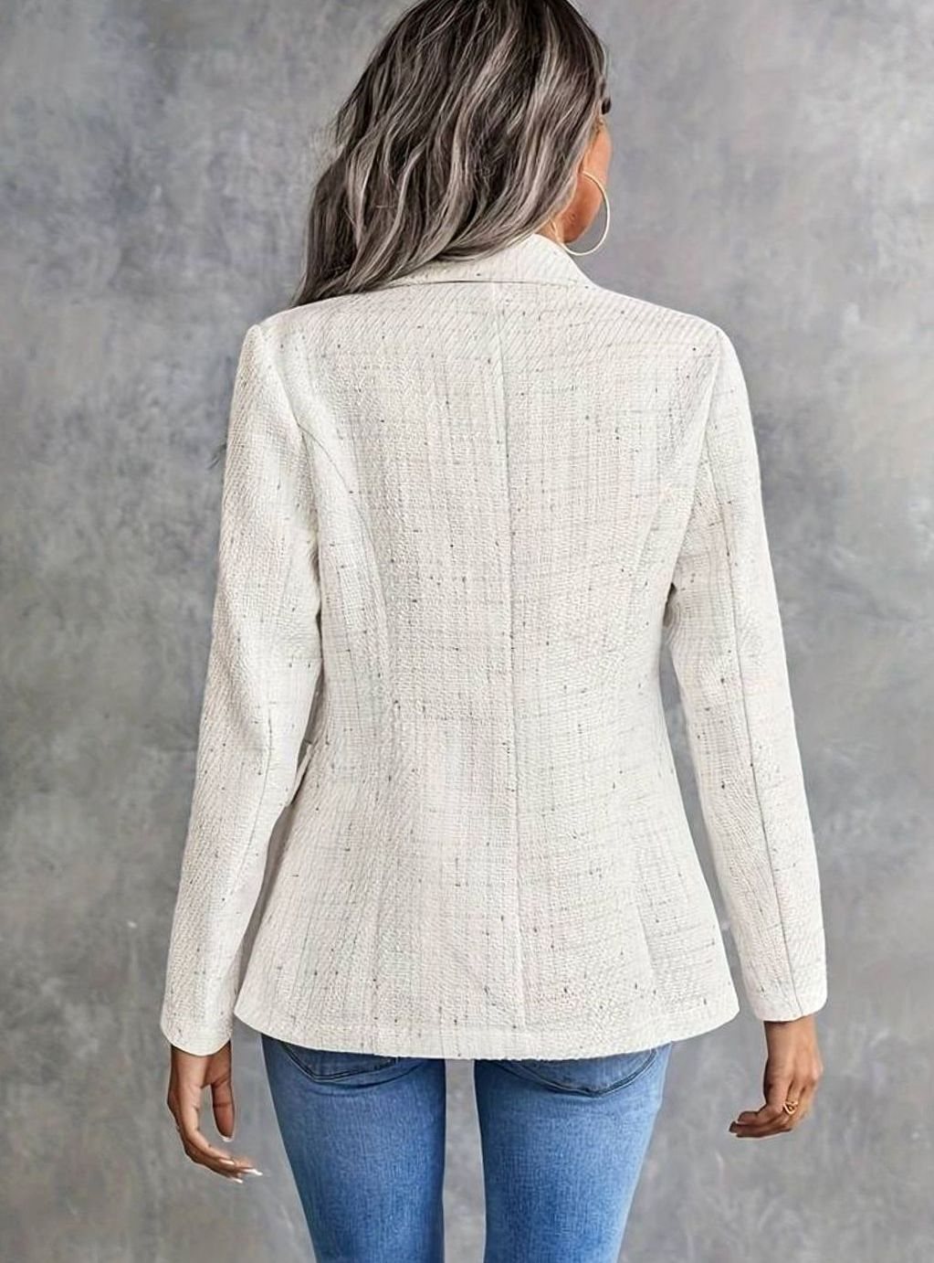 Arabella tweed double breasted structured blazer - view 2