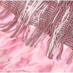 Sequin fringe mini dress with feather hem and spaghetti straps - view 10
